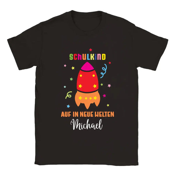 Einschulung T-Shirt mit Name Geschenk zur Einschulung Schulanfänger T Shirt