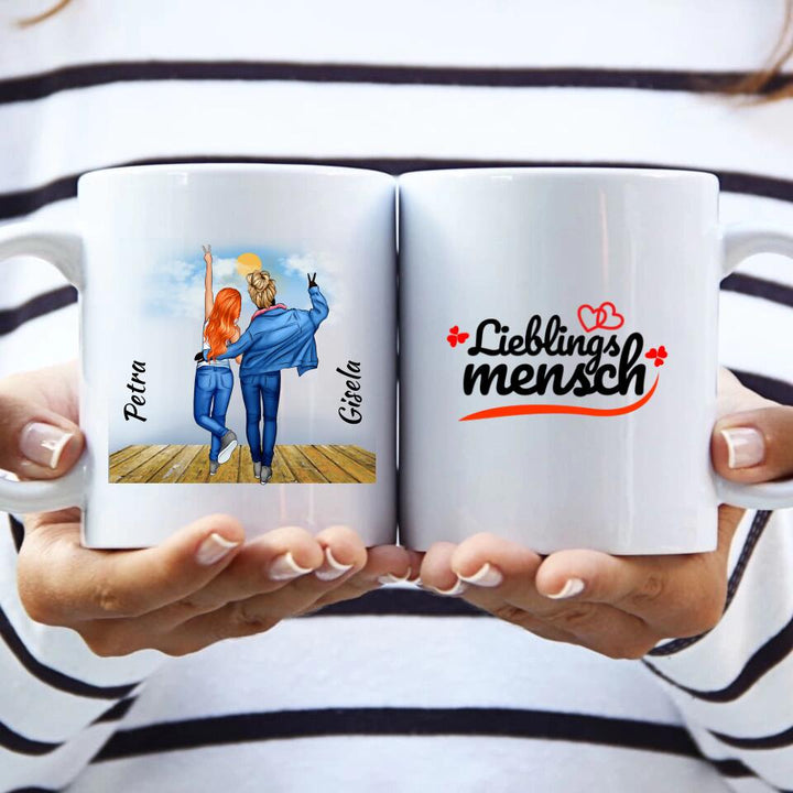 Personalisierte Tasse Für Freunde (2 Freunden) - printpod.de