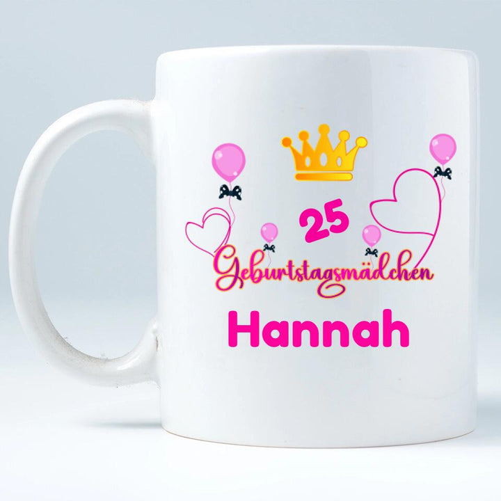 Prinzessin Thema Geburtstag Becher für Mädchen Passen Sie mit Namen und Alter - printpod.de