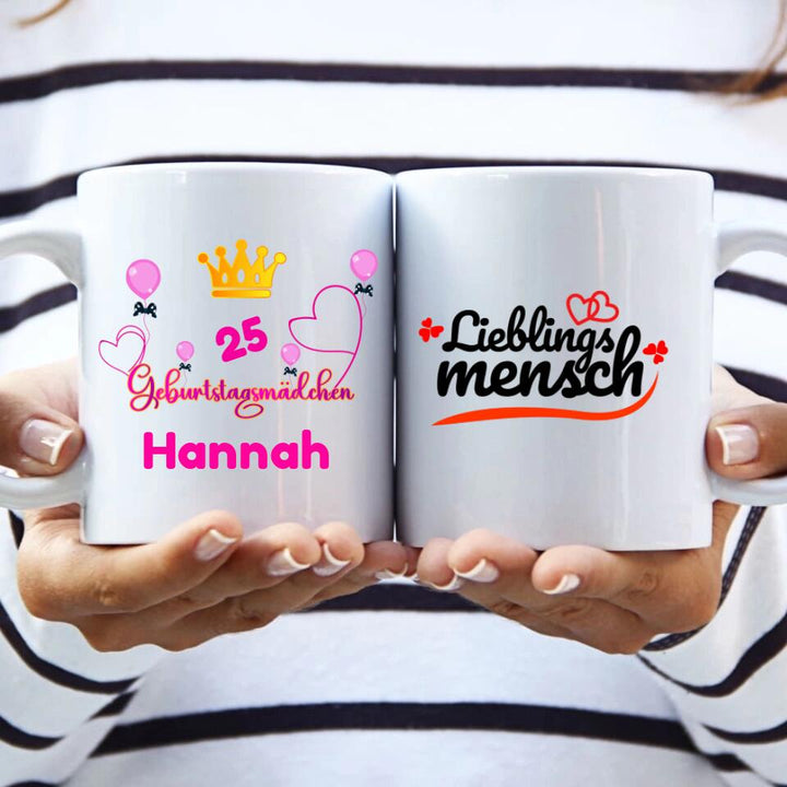 Prinzessin Thema Geburtstag Becher für Mädchen Passen Sie mit Namen und Alter - printpod.de