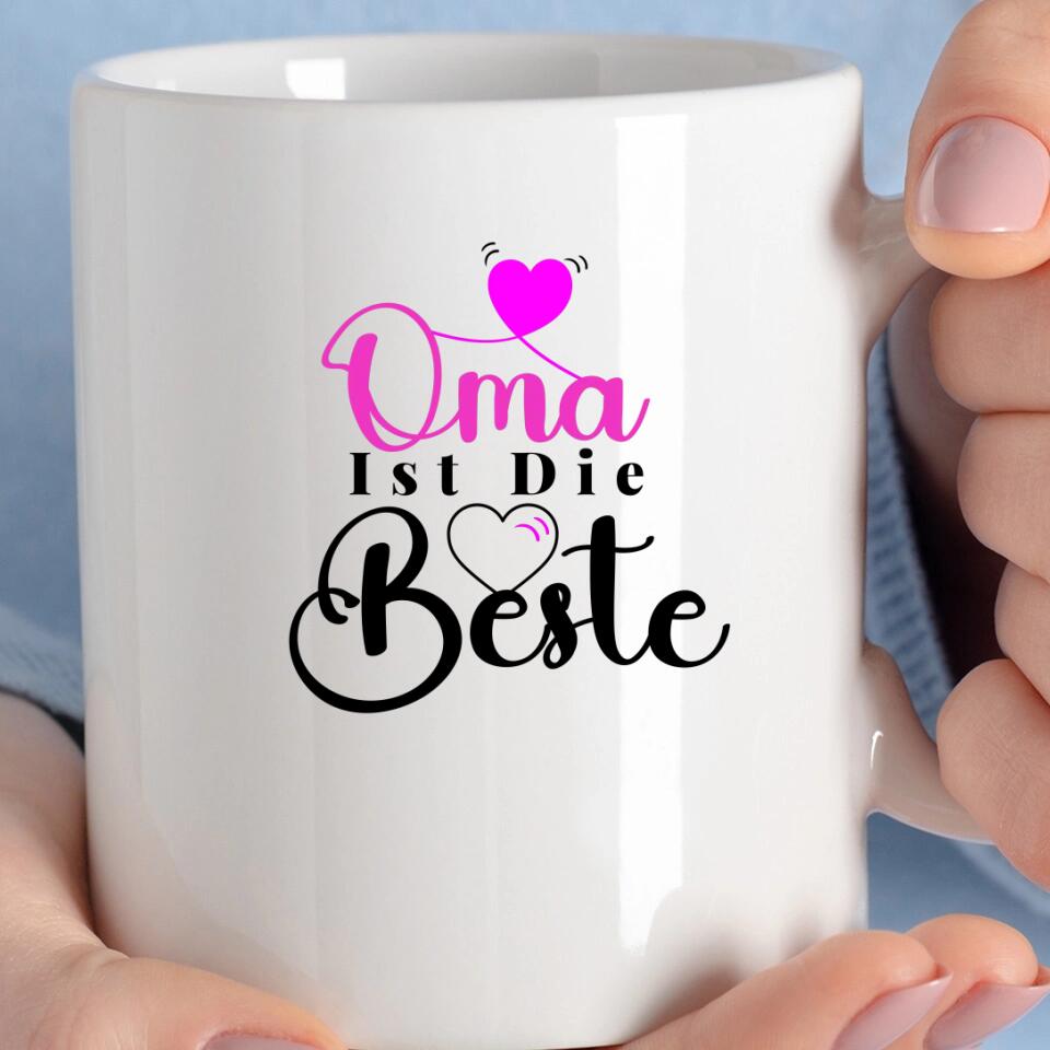 Oma ist die Bestie-Spruch Tasse-Personalisierte Tasse - printpod.de