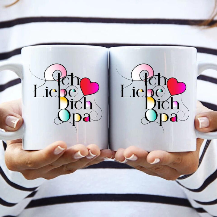 Ich liebe dich Opa - Spruch Tasse - printpod.de