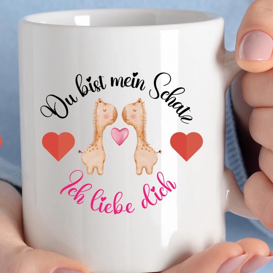 Persönliche Tasse für Liebe mit sprüch Ich liebe dich - printpod.de