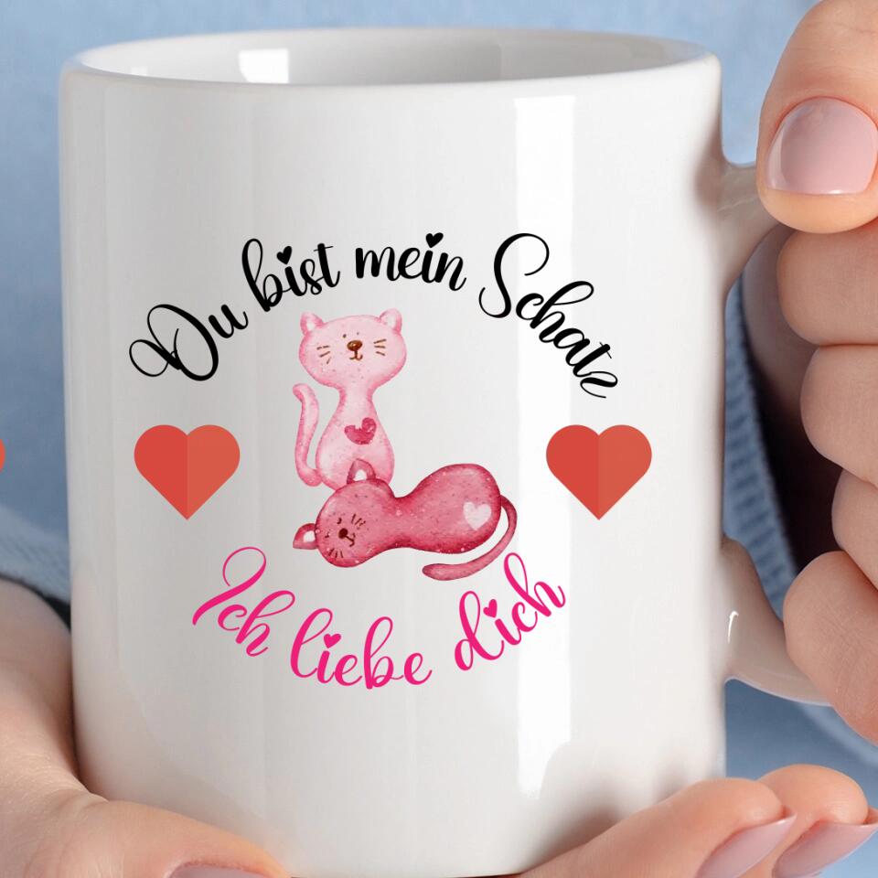 Du bist mein Schatz - Ich liebe
dich ♥ Süße Katze - printpod.de