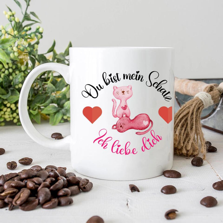 Du bist mein Schatz - Ich liebe
dich ♥ Süße Katze - printpod.de