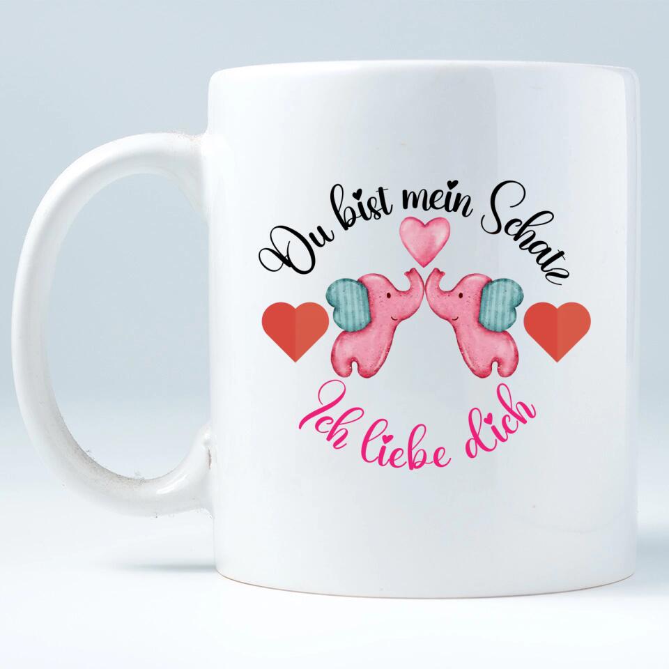 Sprüch Tasse-Du bist mein Schatz-Geschenke für freund persönlich - printpod.de