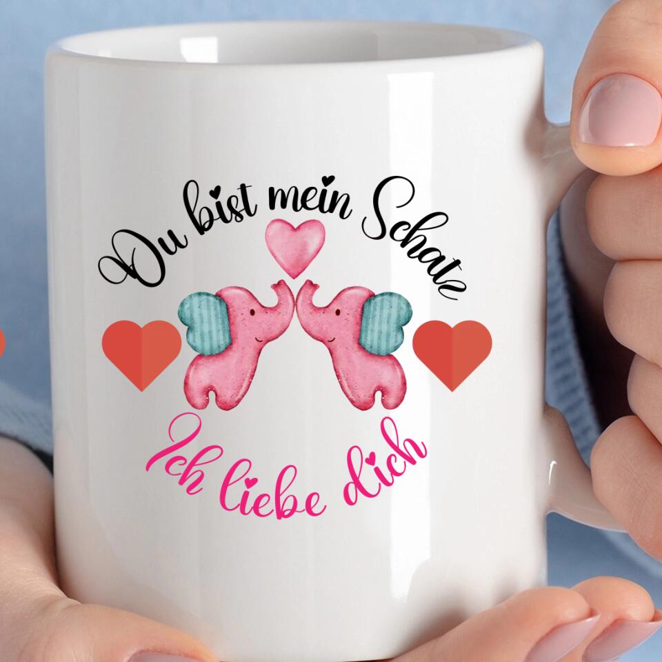 Sprüch Tasse-Du bist mein Schatz-Geschenke für freund persönlich - printpod.de