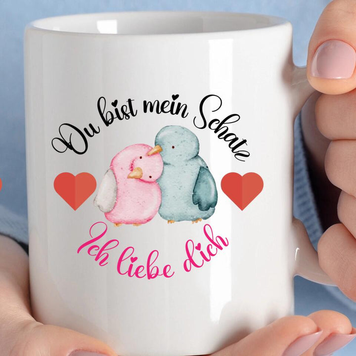 Sprüche Tasse - Ich liebedich -Du bist mein schatz - printpod.de