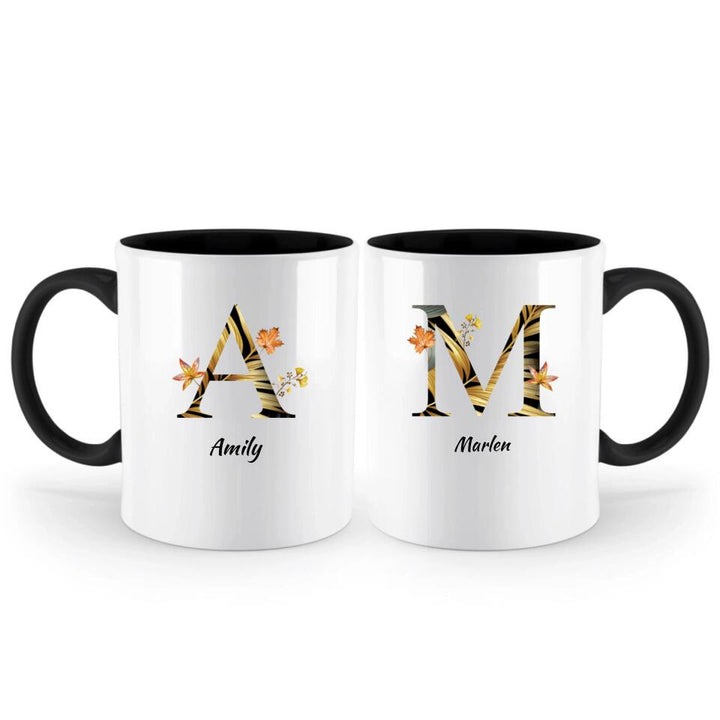 Tasse Buchstaben - Personalisierte geschenke - Herbst florale Buchstabe Tasse - printpod.de