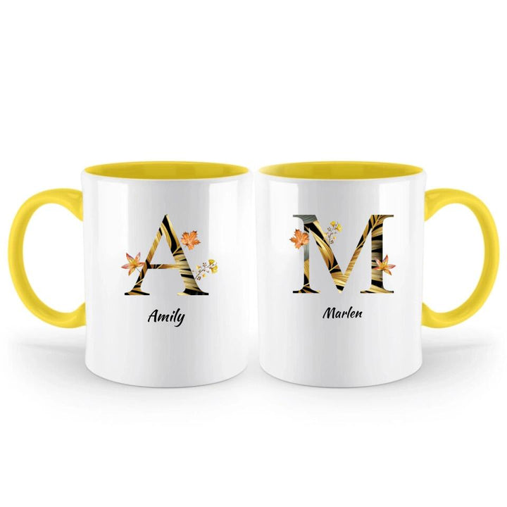 Tasse Buchstaben - Personalisierte geschenke - Herbst florale Buchstabe Tasse - printpod.de