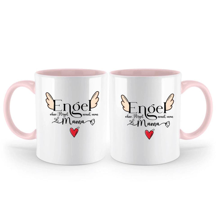 Engel ohne Flügel nennt man Mama - Persönliche Tasse - Spruch Tasse - printpod.de