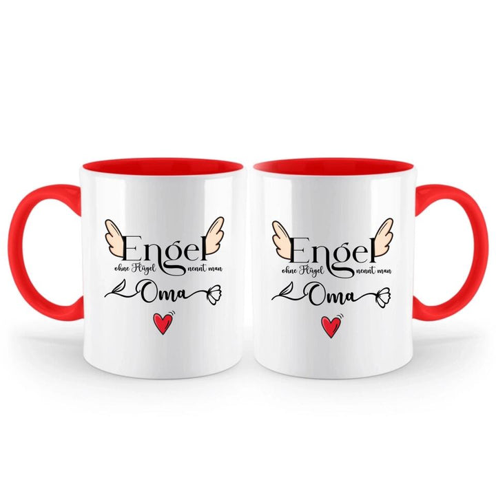 Engel ohne Flügel nennt man Oma - Spruch Tasse - Muttertags Geschenk - printpod.de