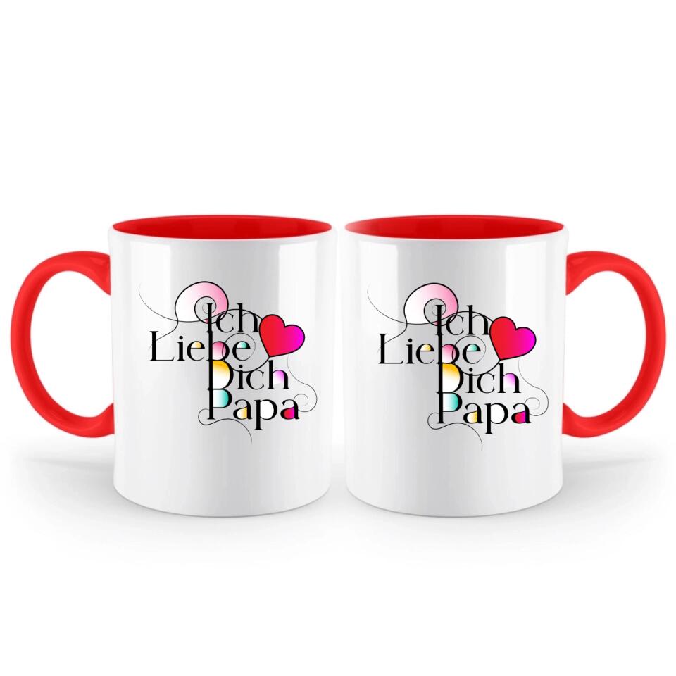 Ich liebe dich Papa-Vatertagsgeschenk-Tasse mit spruch - printpod.de
