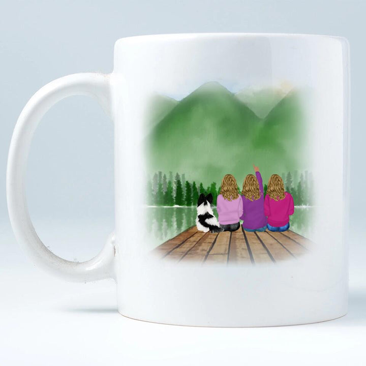 Vier Besties Tasse - Beste Freundin Geschenk Personalisiert Tasse - printpod.de