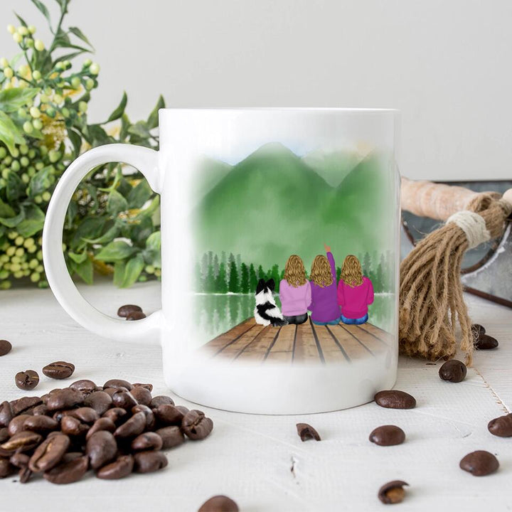 Vier Besties Tasse - Beste Freundin Geschenk Personalisiert Tasse - printpod.de