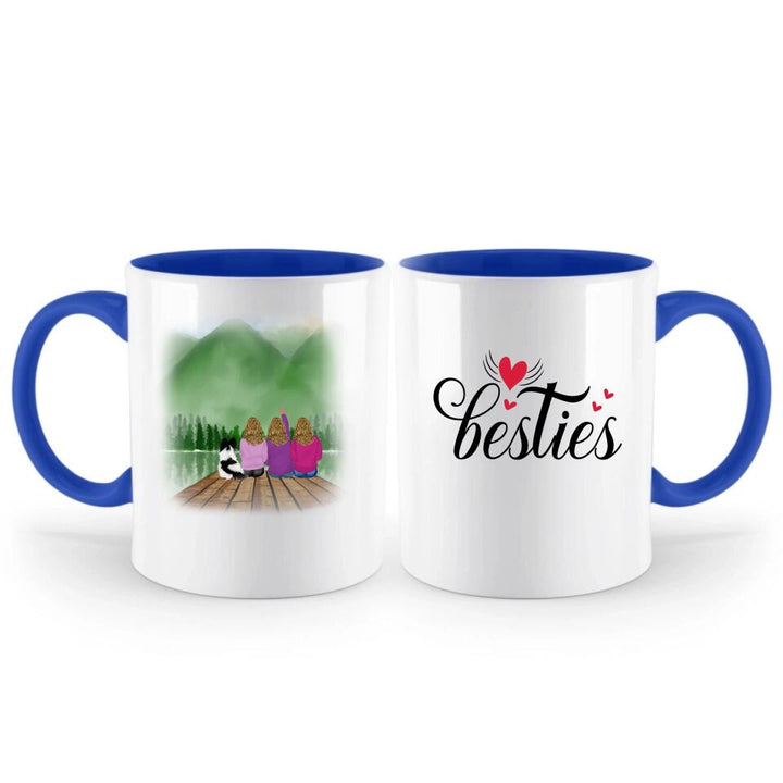 Vier Besties Tasse - Beste Freundin Geschenk Personalisiert Tasse - printpod.de