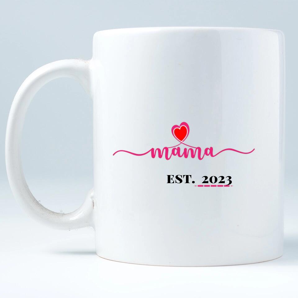 Mama Mug - Est. Jahr - Personalisierte Tasse - Spruch Tasse - printpod.de