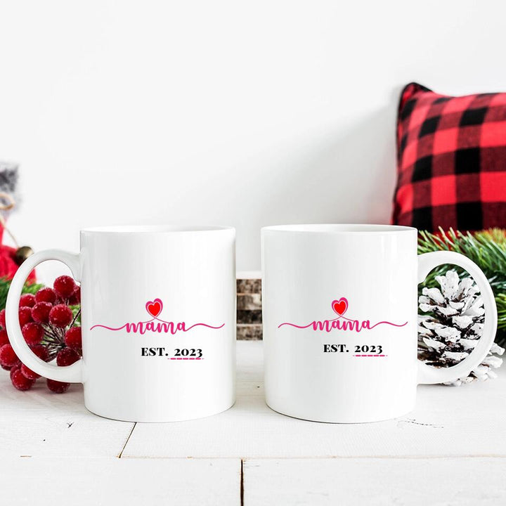 Mama Mug - Est. Jahr - Personalisierte Tasse - Spruch Tasse - printpod.de