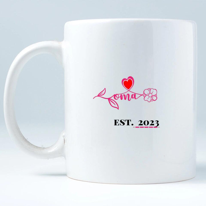 Oma... EST. Jahr Personalisierte Tasse - printpod.de