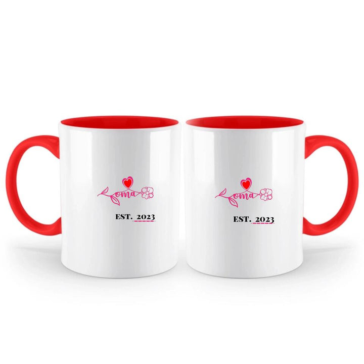 Oma... EST. Jahr Personalisierte Tasse - printpod.de