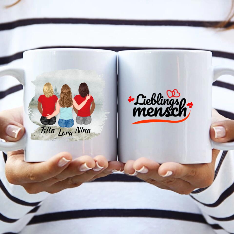 Personalisierte Geschenke Tasse (3 Frauen) - printpod.de