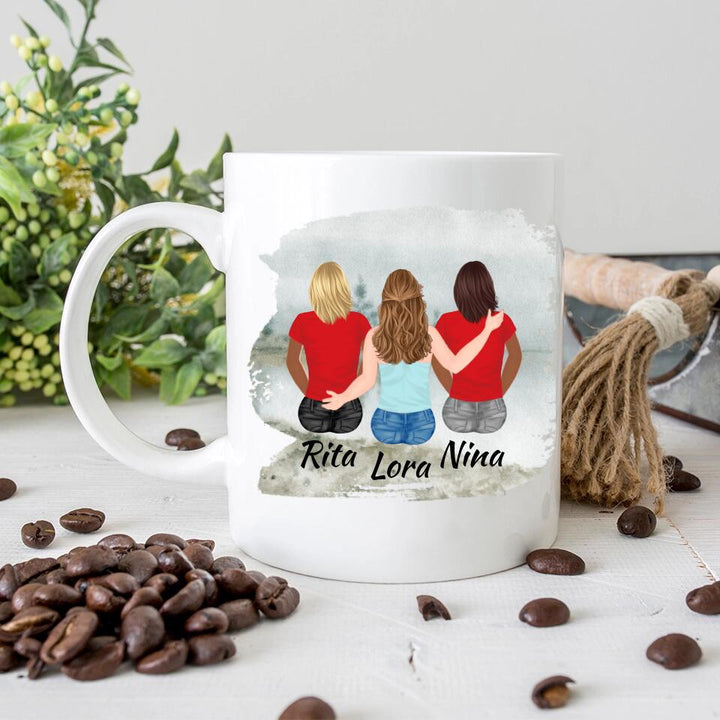 Personalisierte Geschenke Tasse (3 Frauen) - printpod.de