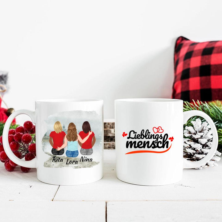 Personalisierte Geschenke Tasse (3 Frauen) - printpod.de