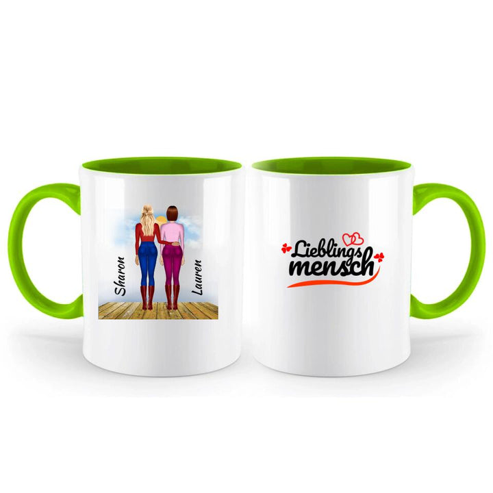 Besties-Personalisierbare Tasse-Schwester, Freund-Für Immer Liebe - printpod.de