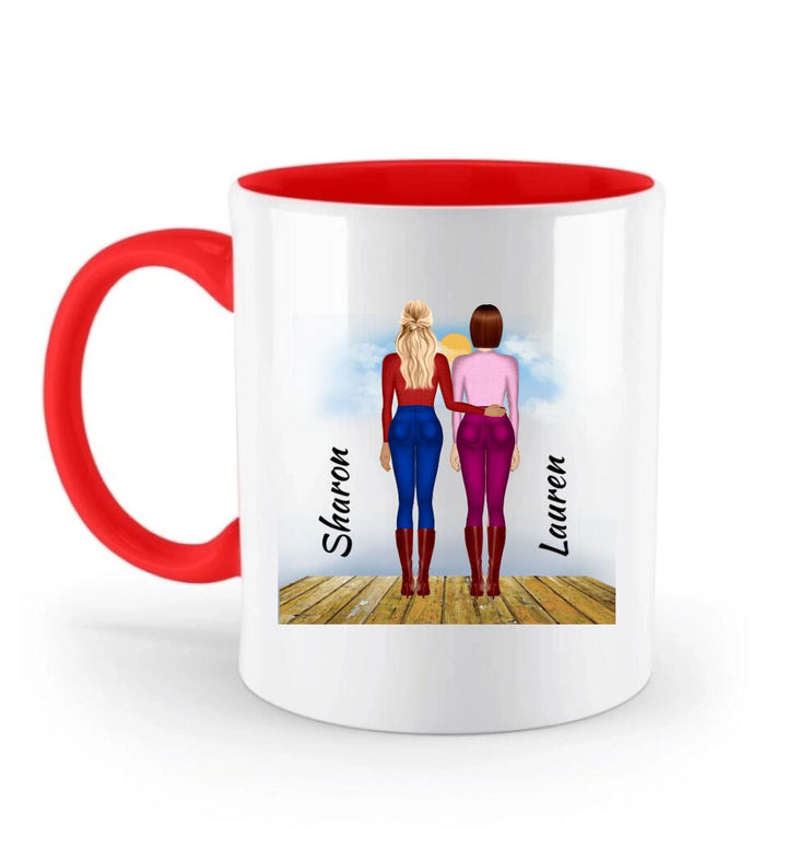 Besties-Personalisierbare Tasse-Schwester, Freund-Für Immer Liebe - printpod.de