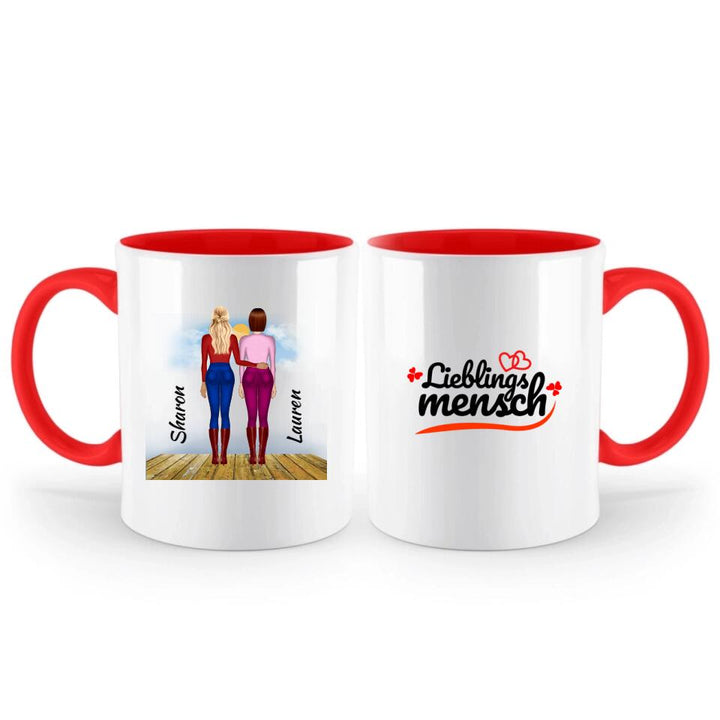 Besties-Personalisierbare Tasse-Schwester, Freund-Für Immer Liebe - printpod.de