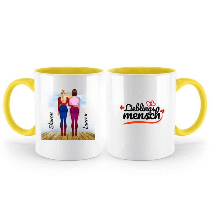 Besties-Personalisierbare Tasse-Schwester, Freund-Für Immer Liebe - printpod.de