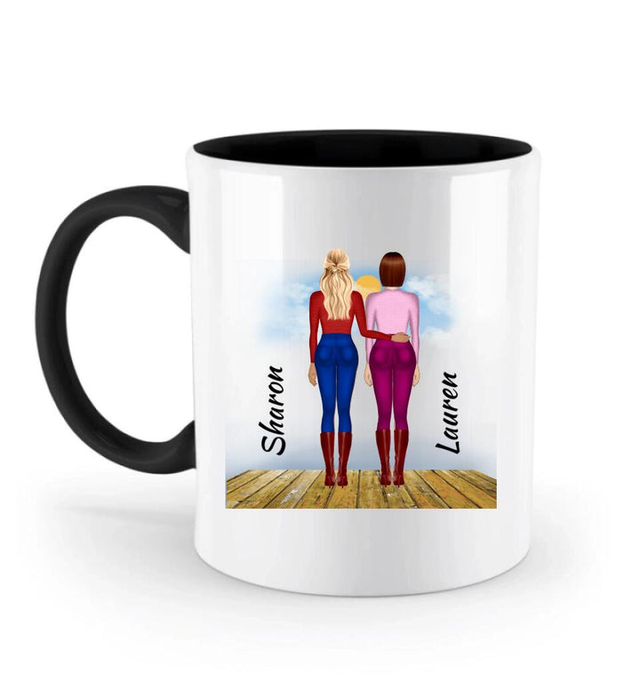 Besties-Personalisierbare Tasse-Schwester, Freund-Für Immer Liebe - printpod.de