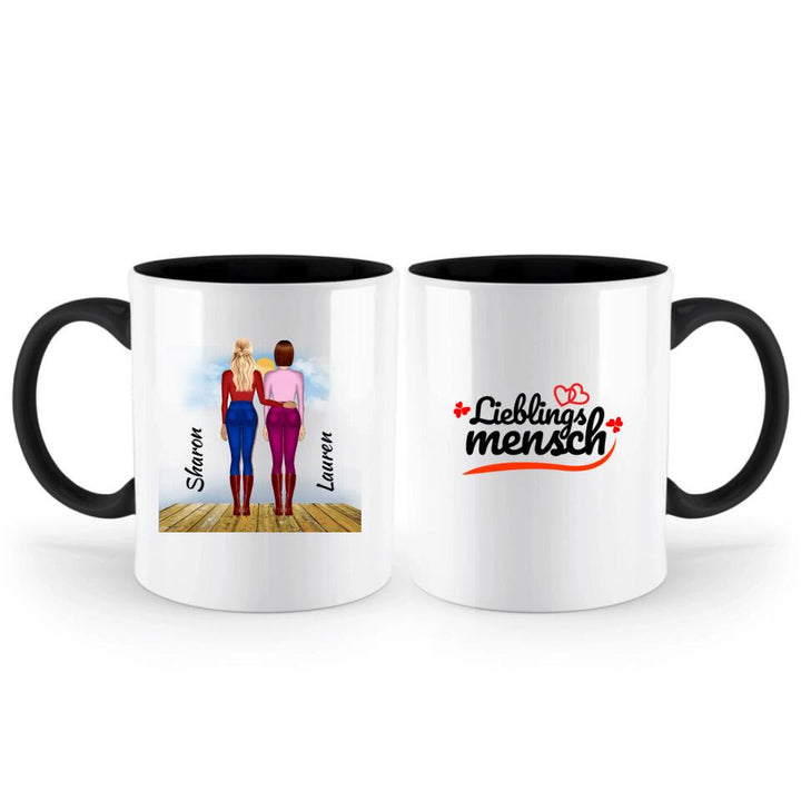 Besties-Personalisierbare Tasse-Schwester, Freund-Für Immer Liebe - printpod.de