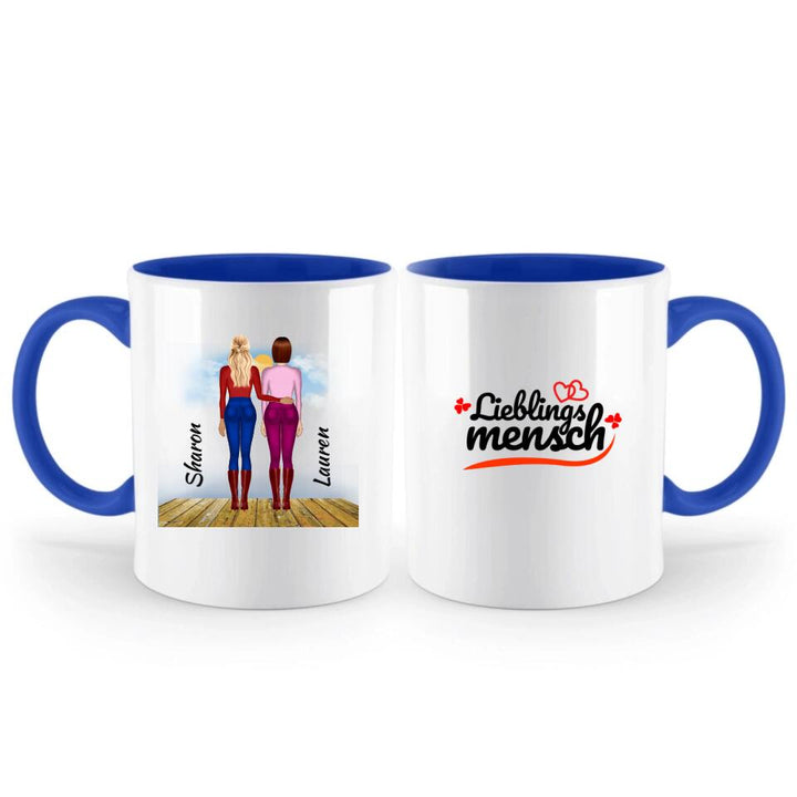 Besties-Personalisierbare Tasse-Schwester, Freund-Für Immer Liebe - printpod.de