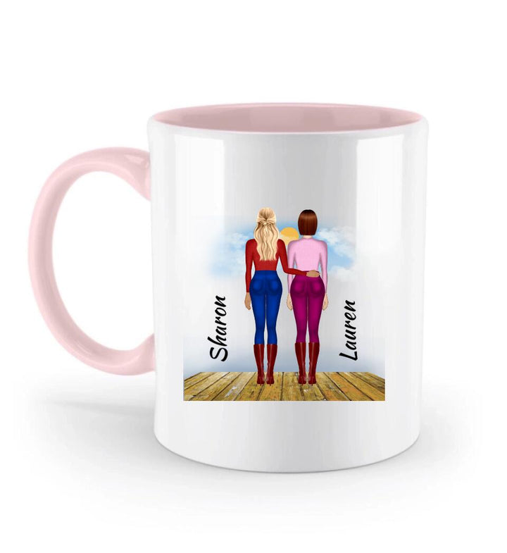 Besties-Personalisierbare Tasse-Schwester, Freund-Für Immer Liebe - printpod.de