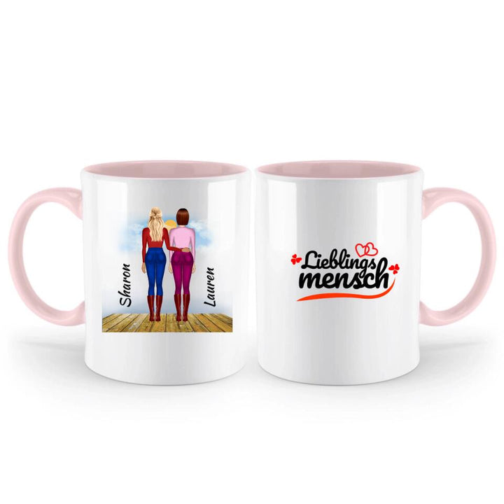 Besties-Personalisierbare Tasse-Schwester, Freund-Für Immer Liebe - printpod.de