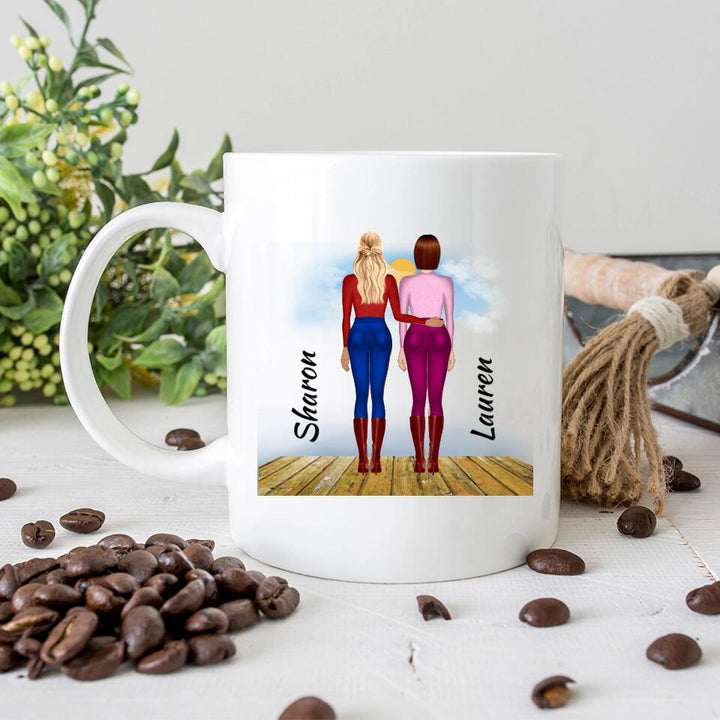 Besties-Personalisierbare Tasse-Schwester, Freund-Für Immer Liebe - printpod.de