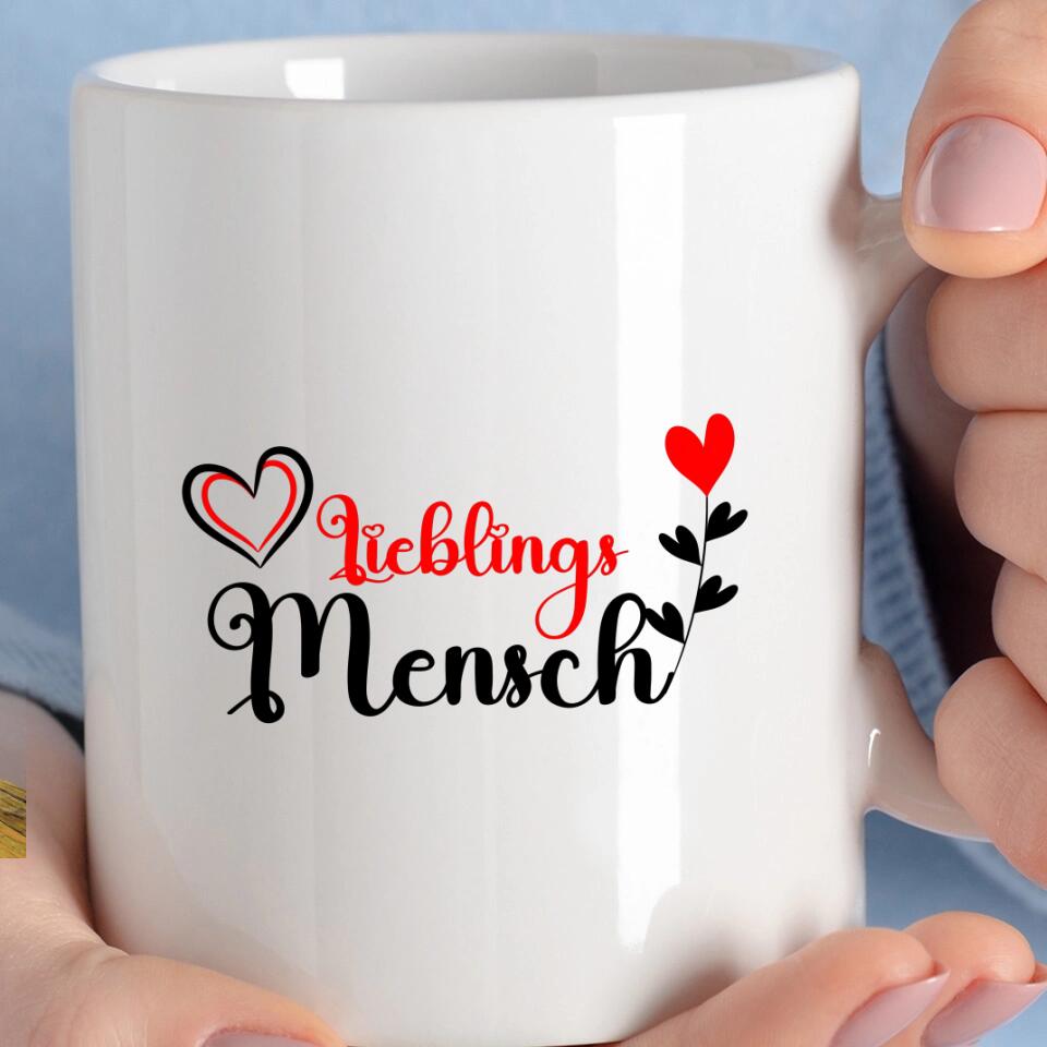 Personalisierte Tasse mit Hund und Frauen - printpod.de