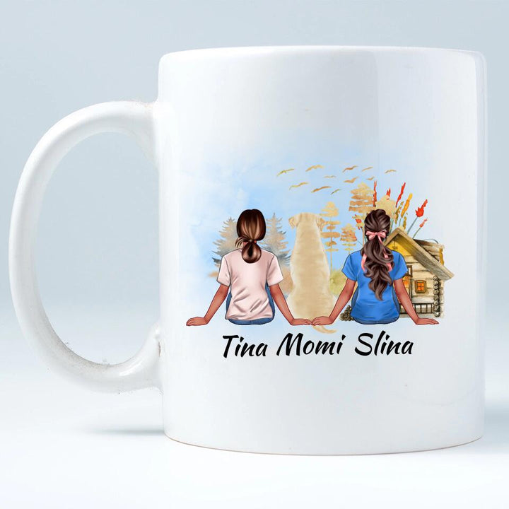 Personalisierte Tasse Freunde mit Haustier - printpod.de