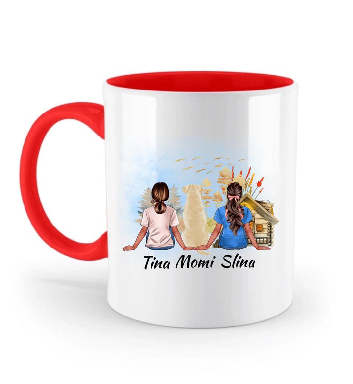 Personalisierte Tasse Freunde mit Haustier - printpod.de