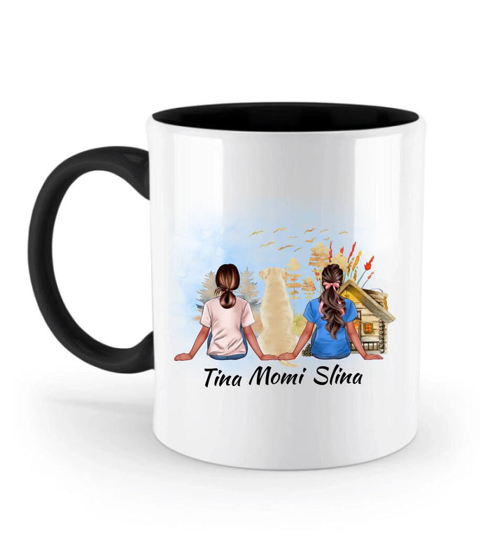 Personalisierte Tasse Freunde mit Haustier - printpod.de