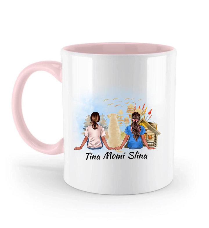 Personalisierte Tasse Freunde mit Haustier - printpod.de