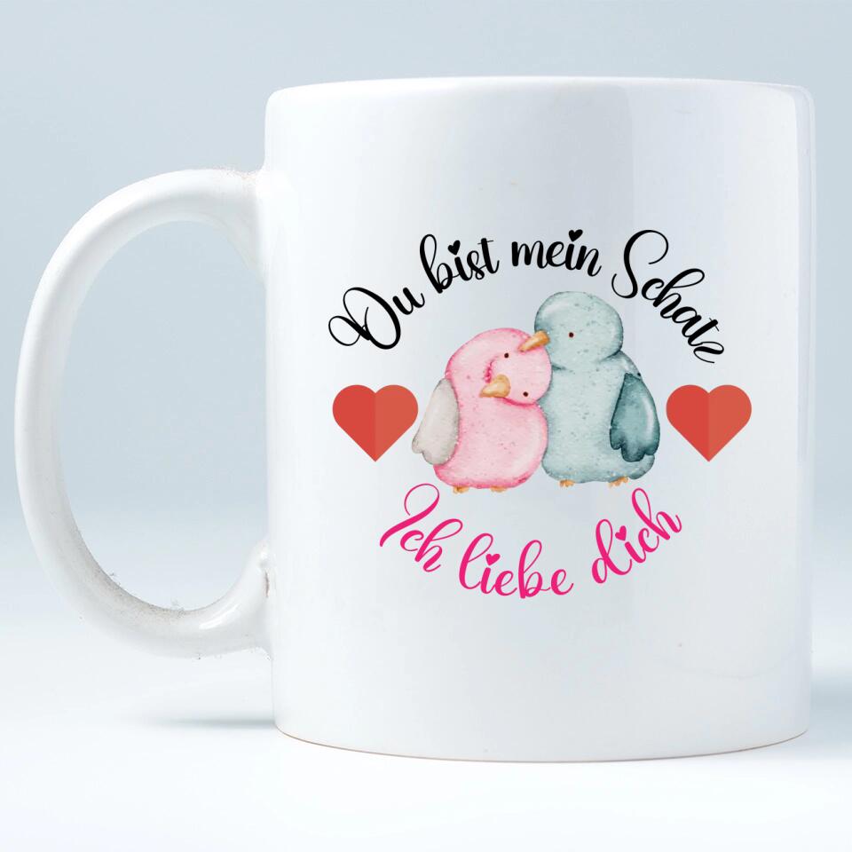 Sprüche Tasse - Ich liebedich -Du bist mein schatz - printpod.de