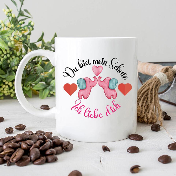 Sprüch Tasse-Du bist mein Schatz-Geschenke für freund persönlich - printpod.de