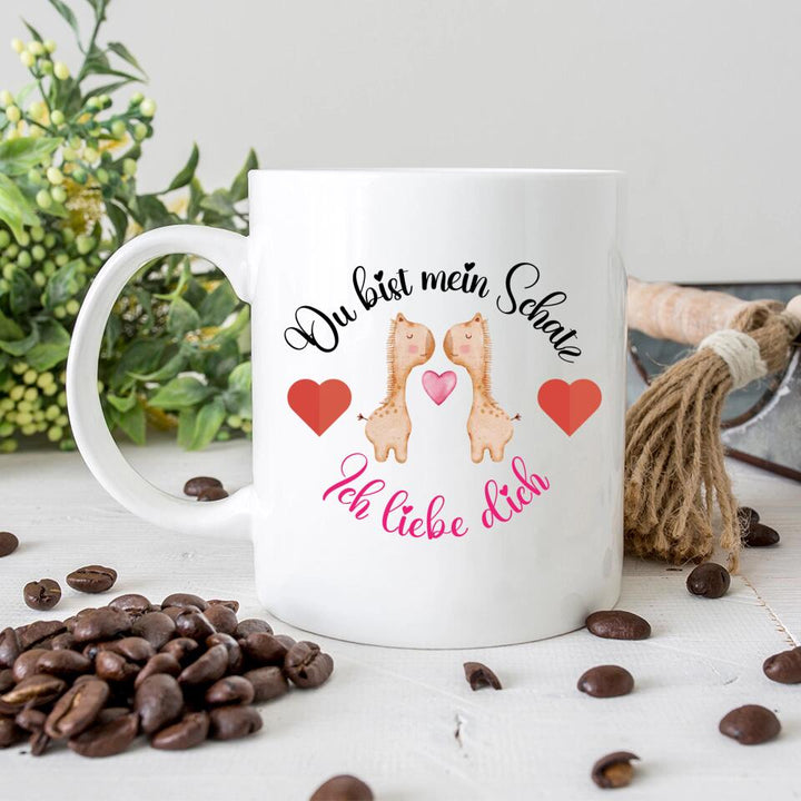 Persönliche Tasse für Liebe mit sprüch Ich liebe dich - printpod.de