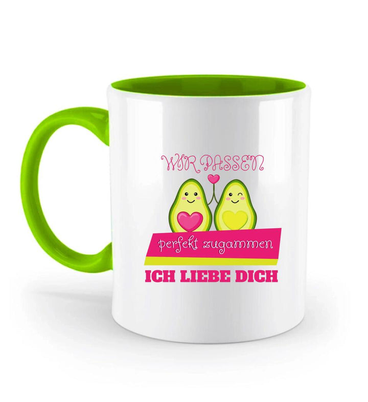 Wir passen perfekt zusammen!Ich liebe dich! - Tasse mit spruch - printpod.de