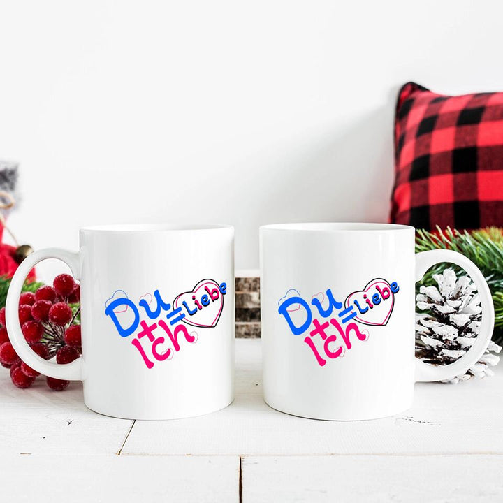 Du + Ich = Liebe-Tasse mit Spruch - printpod.de