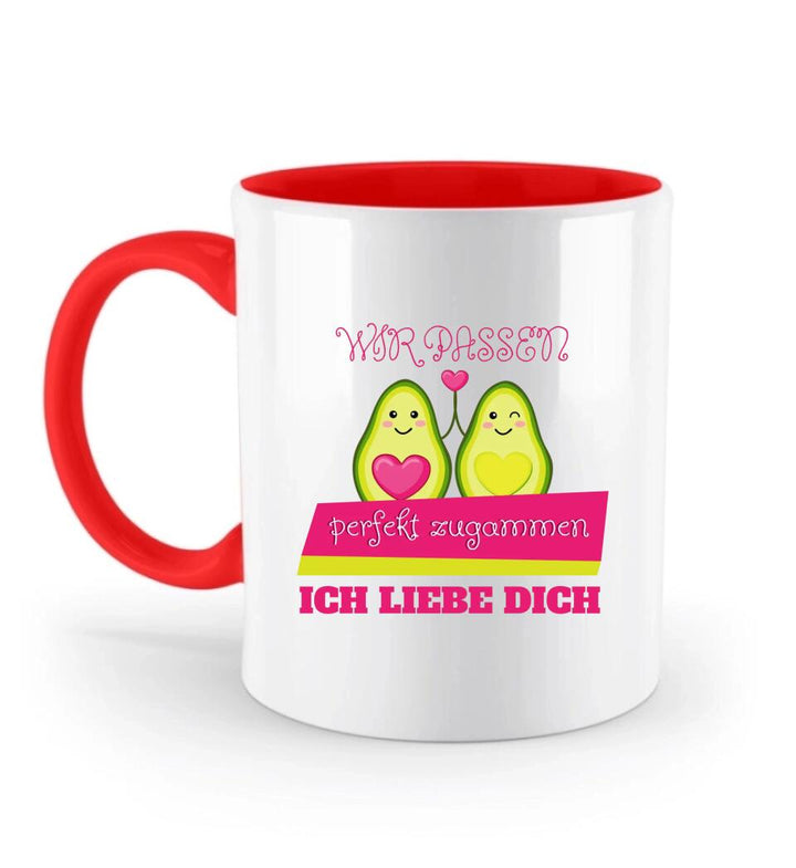 Wir passen perfekt zusammen!Ich liebe dich! - Tasse mit spruch - printpod.de