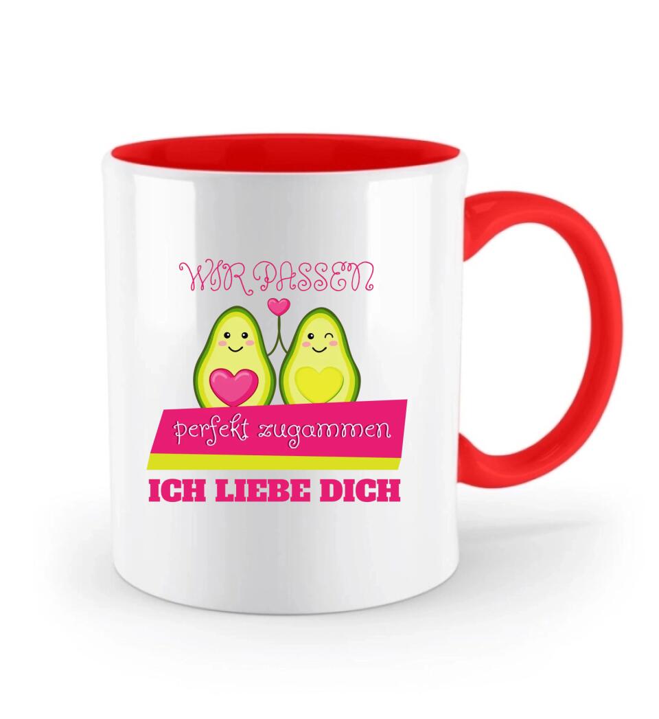 Wir passen perfekt zusammen!Ich liebe dich! - Tasse mit spruch - printpod.de