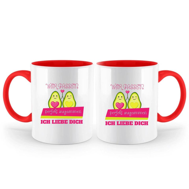 Wir passen perfekt zusammen!Ich liebe dich! - Tasse mit spruch - printpod.de